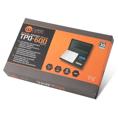 Miniatura 5 de Weigh Gram - Báscula de 600 g x 0,1 g, báscula de bolsillo, báscula digital para joyería, báscula de alimentos, báscula de cocina, báscula digital