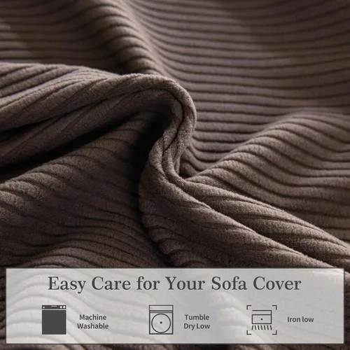 Miniatura 6 de OHSIO Fundas para Sofá Seccional, Fundas Elásticas para Sofá Resistentes al Desgaste, Fundas de Cojín Suaves y Lavables para Sofá, Protector