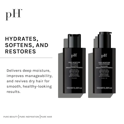 Miniatura 6 de pH PURE HAIR Juego de champú y acondicionador de humedad profunda, champú y acondicionador hidratante e hidratante, cabello seco, enriquecido