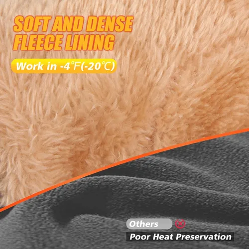 Miniatura 3 de ihuan Guantes de invierno impermeables a prueba de viento para hombre y mujer, guantes cálidos para clima frío, dedos con pantalla táctil