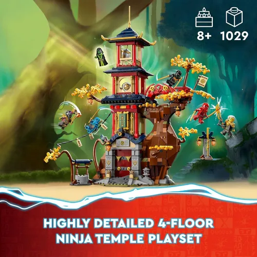 Miniatura 2 de LEGO NINJAGO Templo de los Dragones de Energía Centrales 71795, juguete de construcción con un templo NINJAGO y 6 minifiguras incluyendo Cole, Kai