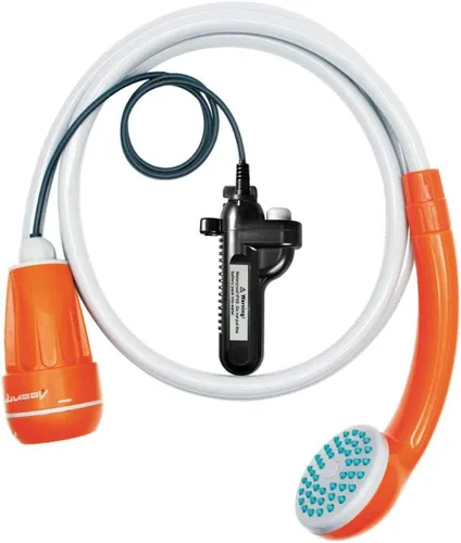 Miniatura 2 de 2019 Ducha portátil para campamento, bomba de ducha compacta con batería recargable USB desmontable, cabezal de ducha de mano al aire libre