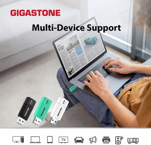 Miniatura 5 de GIGASTONE Unidad flash de 64 GB, Z60 USB 3.2 Gen 1, 100 MB/s ultrarrápida, diseño deslizante retráctil sin tapa, almacenamiento de datos, copia