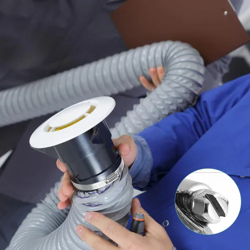 Miniatura 5 de NEBURORA Abrazadera de manguera de 3 pulgadas ajustable de acero inoxidable 304, paquete de 4 abrazaderas de engranaje helicoidal de 2.4 a 3.2