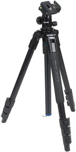 Miniatura 20 de SLIK Pro AL-324DX w/SH-705E Cabezal panorámico de 3 vías para cámaras sin espejo/DSLR Sony Nikon Canon Fuji y más - Negro (613-358)