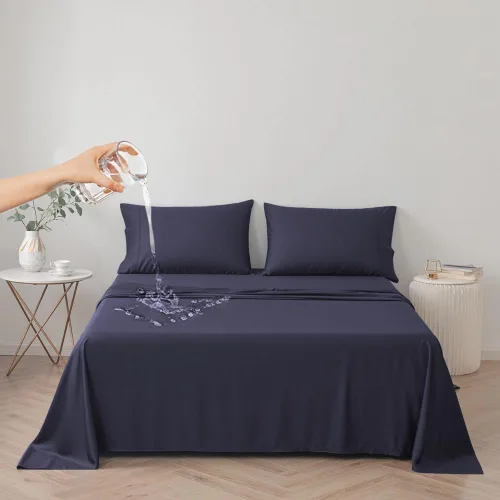 Miniatura 17 de Funda de cama impermeable para perros y gatos, resistente al pelo de las mascotas, funda protectora para cama con tela fina 100% impermeable