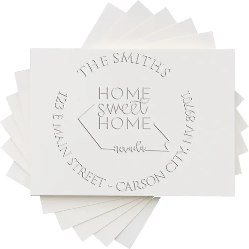 Miniatura 77 de Sello en relieve de dirección personalizado para nuevos propietarios de viviendas, sello redondo de 1-5/8 para dirección de casa, estampado