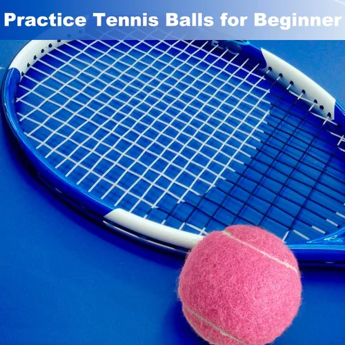 Miniatura 3 de Pelotas de tenis, paquete de 4 pelotas de tenis de práctica para principiantes, pelotas de tenis de entrenamiento para mascotas y perros Rosado