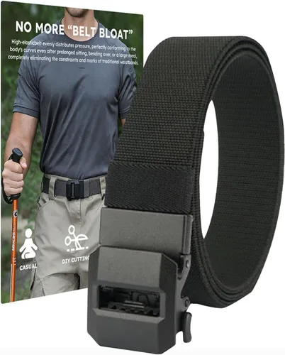 Miniatura 8 de EDC Nylon Trinquete Cinturón Deportivo Hombre Cinturón Ajustable De Liberación Rápida Tejido Cinturón De Cintura Hebilla Automática Micro Elástico