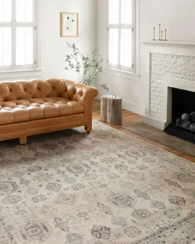 Loloi Hathaway Collection HTH-04 Beige/Multi 2 pies 3 pulgadas x 3 pies 9 pulgadas, Alfombra de acento de 0.25" de espesor, suave, duradera,