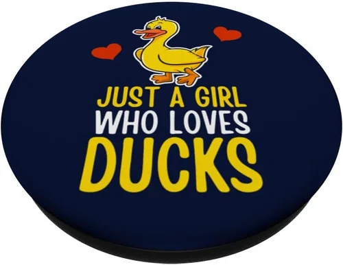 Miniatura 2 de Just a Girl Who Loves Ducks Funny Duck Lover Saying Graphic PopSockets intercambiables PopGrip