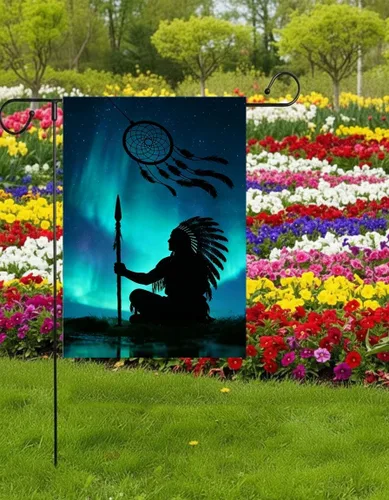 Miniatura 4 de Bandera de 12 x 18 pulgadas de poliéster de doble cara de bienvenida de poliéster para patio, patio, césped, decoración del hogar al aire libre