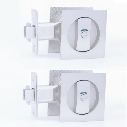 Miniatura 26 de Dontay Cerradura de indicadores codificados por color para puerta de bolsillo, cerradura de manijas de privacidad (cama/baño), fondo de 2-3/8 Negro