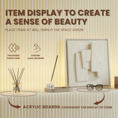 Miniatura 6 de Pared divisora de papel de 6 pies, partición de papel con luz LED, pantallas de privacidad retráctiles de 118-158 pulgadas con estante