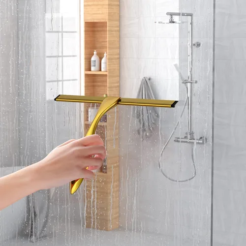 Miniatura 6 de Juego de escobilla de ducha de acero inoxidable de 14 pulgadas, escobilla multiusos para baño, puertas de ducha, espejos, azulejos y ventanas