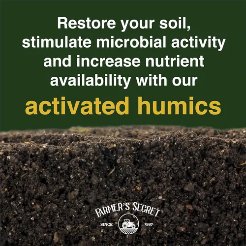 Miniatura 3 de Farmer's Secret Soil Revitalizer (8 onzas) - Refuerzo de suciedad beneficioso orgánico (listado OMRI) - Ácido húmico activado - Enmienda de suelo