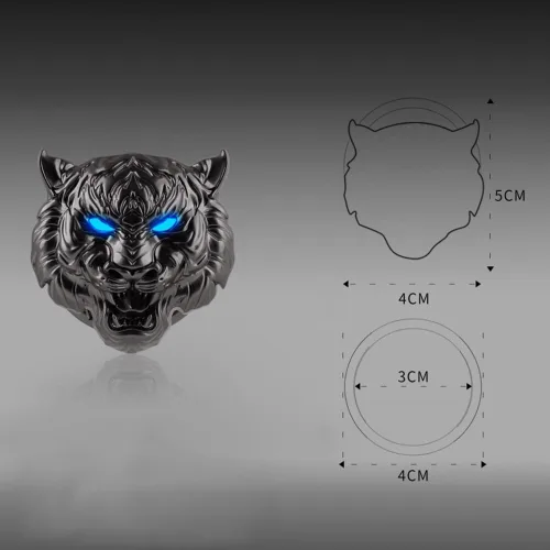 Miniatura 3 de Cubierta de botón de arranque para automóvil, diseño de tigre personalizado, para botón de arranque de motor de automóvil, universal, autoadhesiva