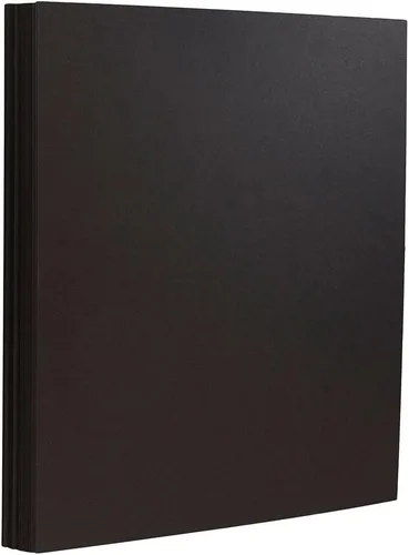 JAM Paper 8 1/2 x 11 Cartulina, Negro suave