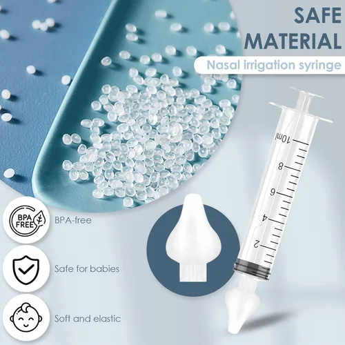 Miniatura 2 de Bluet B - Jeringa nasal para bebés (paquete de 2) - Aspirador nasal de silicona seguro para recién nacidos - Eliminación de moco infantil - Jeringa