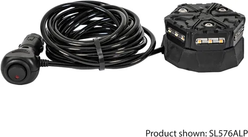 Miniatura 6 de Buyers Products SL576ALP Clase 2 Baliza LED Micro con Montura Magnética y Enchufe Auxiliar, Baliza Estroboscópica, Camión Utilitario, Remolque