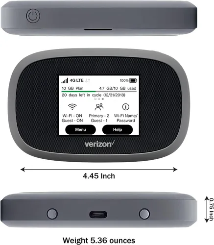 Miniatura 4 de Verizon Wireless Jetpack Inseego MiFi 8800L Hotspot móvil VPN gratuito para viajes WiFi portátil móvil 4G Desbloqueado globalmente Velocidad