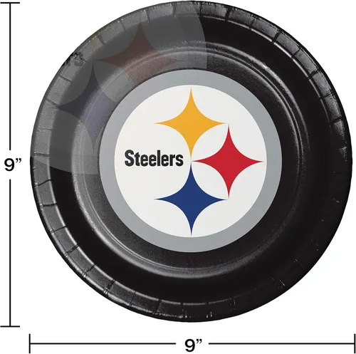 Miniatura 3 de Trendware Pittsburgh Steelers - Platos de papel, 48