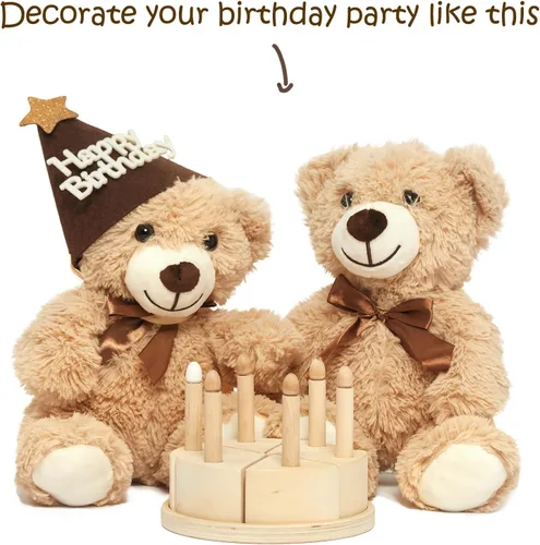 Miniatura 4 de Paquete de 5 osos de peluche a granel, juguetes de peluche, regalo para niños y novias, osos de peluche de 13.5 pulgadas para Navidad, San Valentín