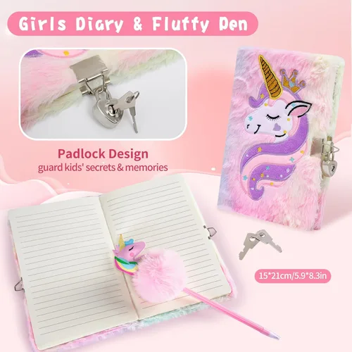 Miniatura 6 de Cherry Tale Juguetes de Unicornio Regalos para Niñas de 4-6 7 8 9 10 Años, Set de Regalos de Cumpleaños para Niñas con Almohada de Estrella con Luz