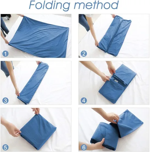 Miniatura 7 de Sleeping Bag Liner Camping Travel Home Bed Sheet Lightweight Breathable Hotel Compact Sacks
