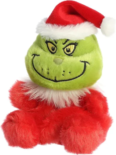 Miniatura 5 de Aurora® Whimsical Dr. Seuss™ Santa Grinch Palm Pals™ Animal de Peluche - Peluche Oficialmente Licenciado para Juego Imaginativo - Perfecto