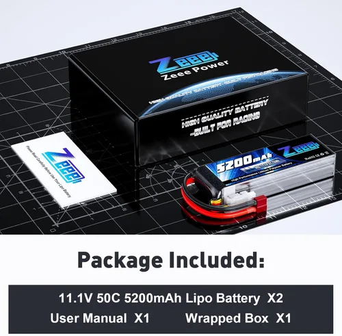 Miniatura 6 de Zeee Batería Lipo de 11.1V 50C 5200mAh 3S con conector T, funda suave para RC Plane DJI Quadcopter RC Avión RC Helicóptero RC Coche Camión Barco