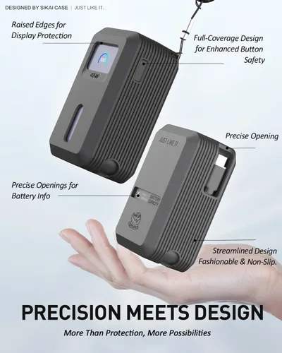 Miniatura 3 de Anker Nano Power Bank (10,000mAh 45W) A1638 Funda protectora con recortes precisos, a prueba de golpes, resistente a los arañazos, a prueba de Negro