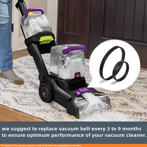 Miniatura 6 de JEDELEOS Juego de correas de repuesto para limpiadora de alfombras Bissell 3071 PowerForce PowerBrush Pet XL y TurboClean DualPro Pet 3072, 3067