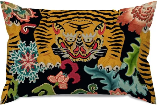 Miniatura 121 de ArogGeld Fundas de Almohada Euro Sham Florales Verde y Blanco Gris Estilo Chinoiserie Funda de Almohada Asiática Funda de Cojín Decorativo 18x18