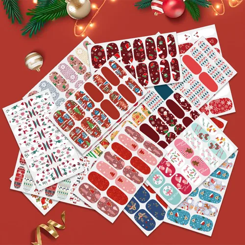 Miniatura 3 de 20 hojas de calcomanías de esmalte de uñas para el día de San Valentín, calcomanías para mujeres, tiras de uñas de gel, tiras de esmalte de uñas