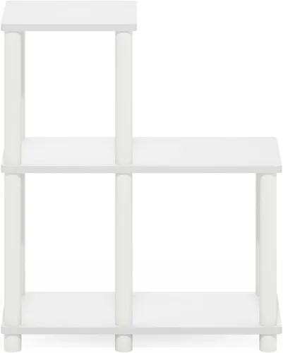 Miniatura 6 de Furinno Turn-N-Tube - Estantes de almacenamiento, estante para libros de 5 niveles, estante esquinero, estantes abiertos sin herramientas