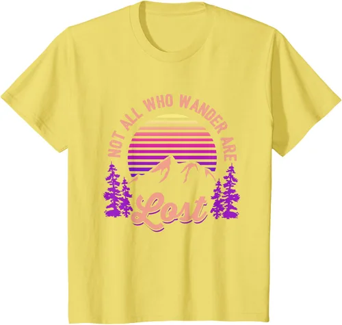 Miniatura 86 de Not All Who Wander Are Lost Vintage Mountains - Camiseta de senderismo, Negro, S
