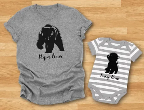 Miniatura 4 de Papa Bear - Trajes a juego para papá y bebé, camisas para el día del padre e hijo e hija