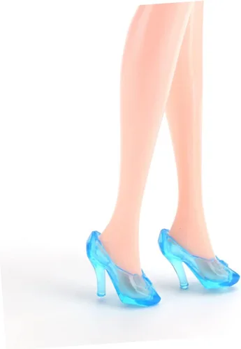 Miniatura 3 de 30 pares de mini sandalias de cristal para mujer, tacones para decoración de mesa de boda, tacones altos transparentes para mujer, mini zapatos