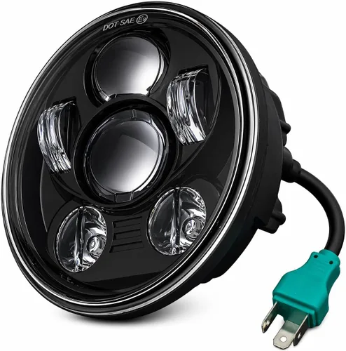Miniatura 6 de Eagle Lights 5 Daymaker Faro delantero de proyección LED, 3/4 pulgadas, negro - Generation III para Harley Sportster, Dyna otros.