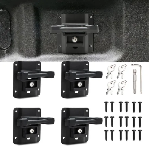 Miniatura 8 de auovo Anclajes de Amarre Compatibles con Ford F150 F250 F350 2015-2025 2026 Anclajes de Amarre para Caja de Camioneta con Placas de Soportes Grapas