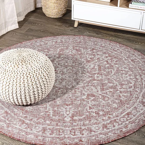 Miniatura 34 de JONATHAN Y Boho Medallion - Alfombra para interiores y exteriores, 3 x 5 pies, color verde azulado/gris, tejido texturizado Malta, para patio