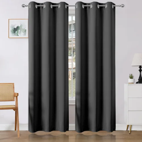 Miniatura 5 de Joydeco Cortinas opacas para dormitorio de 72 pulgadas de largo, 2 paneles de cortinas con aislamiento térmico para oscurecer la habitación