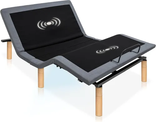 Miniatura 10 de Hedva Base de cama ajustable con motores de masaje, 4 puertos USB, luz LED, montaje en 5 minutos, múltiples posiciones preestablecidas para máxima