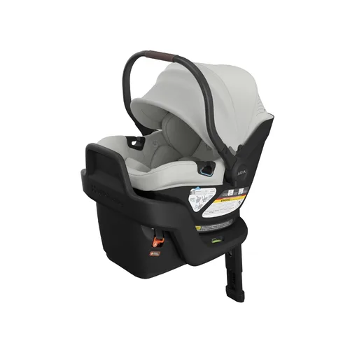 Miniatura 9 de UPPAbaby Aria V2 - Asiento de automóvil ligero para bebé, poco menos de 6 libras, base con pata de carga + inserto para bebés + funda para pies