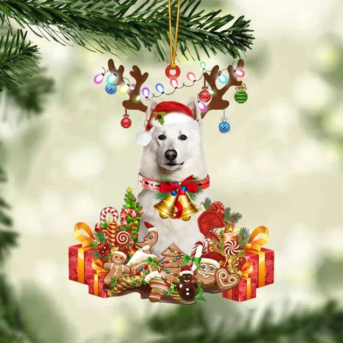 Miniatura 21 de Nazenti Adorno de Navidad personalizado de reno de Alaskan Malamute – Adorno de perro personalizado para amantes de las mascotas, acrílico plano