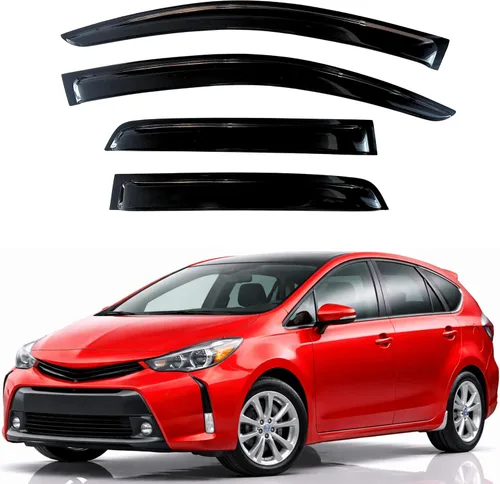 Miniatura 289 de KPY Visor de ventana compatible con Hyundai Tucson 2021-2025, 4 piezas de deflector de ventilación para ventana lateral, estilo Mugen, protector