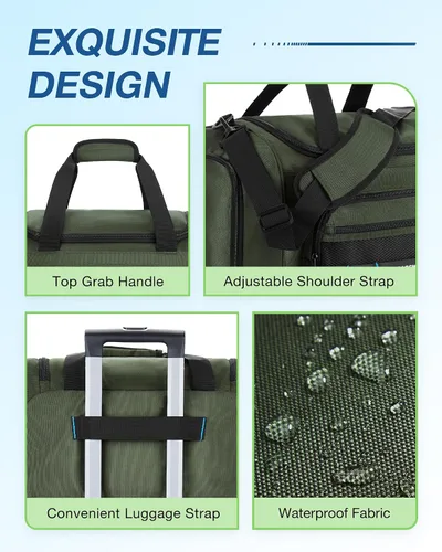 Miniatura 6 de BAGSMART Bolsa de gimnasio para hombres y mujeres, bolsa de viaje deportiva con compartimento para zapatos y bolsillo húmedo, bolsa de transporte