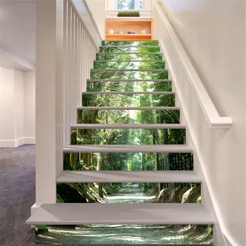 Miniatura 18 de artfanke - 13 adhesivos de vinilo 3D de otoño con bosque de arces para pelar y pegar en escaleras - adhesivos autoadhesivos para escaleras - a560