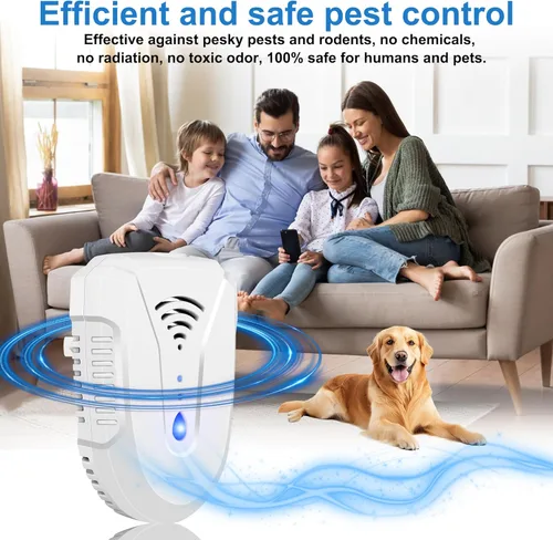 Miniatura 4 de 2026 Upgraded Ultrasonic Pest Repeller 6 Pack, Mouse Repellent Indoor Ultrasonic Plug in, Pest Control for Bugs Roaches Insects Mice Spiders Flies